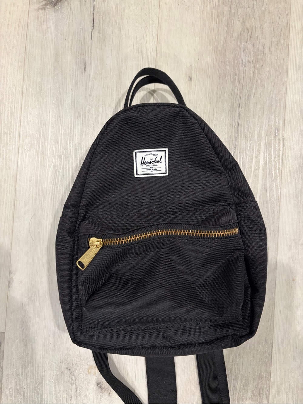 Herschel Supply Company Black Mini Backpack with Gold Zipper